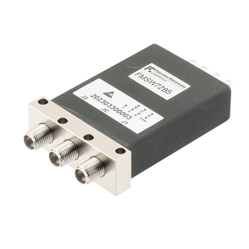 SPDT, Electromechanical Relay Latching Switch, DC to 43 GHz, 28VDC, 5W, Indicators, TTL, Diodes, Self Cut-Off, Solder Terminals, 2.92mm Fairview Microwave FMSW7285