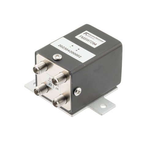 Transfer, Electromechanical Relay Failsafe Switch, DC to 43 GHz, 12VDC, 10W, Solder Terminals, 2.92mm Fairview Microwave FMSW7294