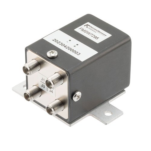 Transfer, Electromechanical Relay Failsafe Switch, DC to 43 GHz, 28VDC, 10W, Solder Terminals, 2.92mm Fairview Microwave FMSW7295