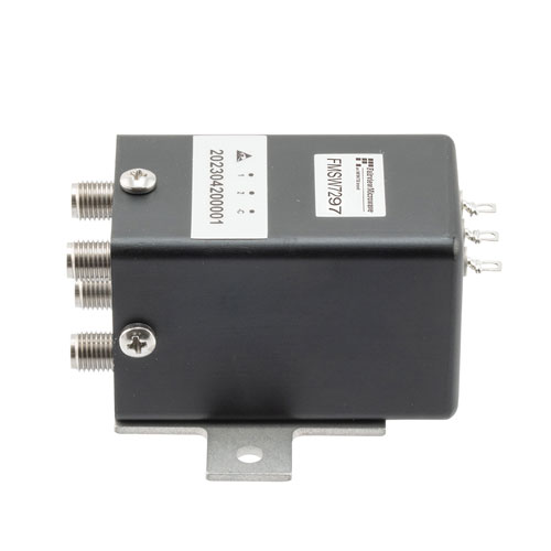 Transfer, Electromechanical Relay Latching Switch, DC to 43 GHz, 28VDC, 5W, Diodes, Self Cut-Off, Solder Terminals, 2.92mm Fairview Microwave FMSW7297