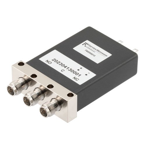 SPDT, Electromechanical Relay Failsafe Switch, DC to 53GHz, 28VDC, Solder Terminal, 2.4mm Fairview Microwave FMSW8010