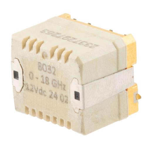 SPDT Electromechanical Relay Failsafe Switch, DC to 18 GHz, up to 30W, 12V, Hot Switching, SMT, 2M Lifecycles Fairview Microwave FMSW8032