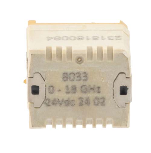 SPDT Electromechanical Relay Failsafe Switch, DC to 18 GHz, up to 30W, 24V, Hot Switching, SMT, 2M Lifecycles Fairview Microwave FMSW8033