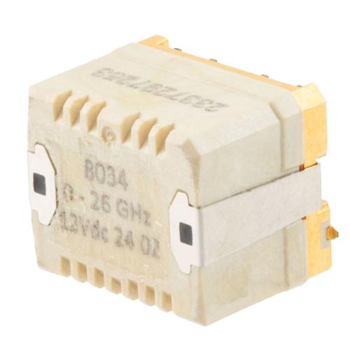 SPDT Electromechanical Relay Failsafe Switch, DC to 26.5 GHz, up to 10W, 12V, Hot Switching, SMT, 2M Lifecycles Fairview Microwave FMSW8034