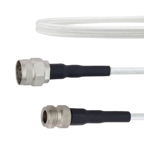 Broadband 75 Ohm N Male to 75 Ohm N Female Cable 75 Ohm FM-SF200LL75 Coax in 24 Inch Fairview Microwave FMTC602-24