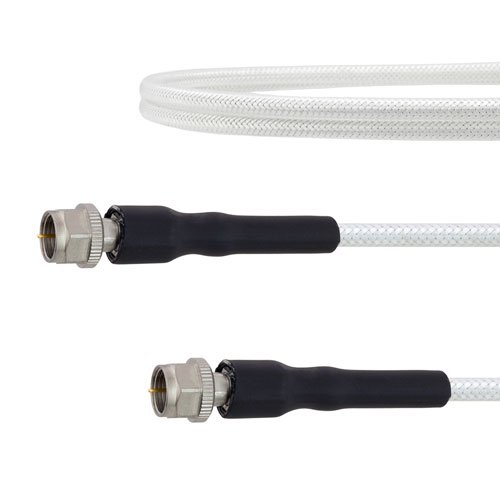 Broadband 75 Ohm F Male to 75 Ohm F Male Cable 75 Ohm FM-SF200LL75 Coax in 24 Inch Fairview Microwave FMTC603-24