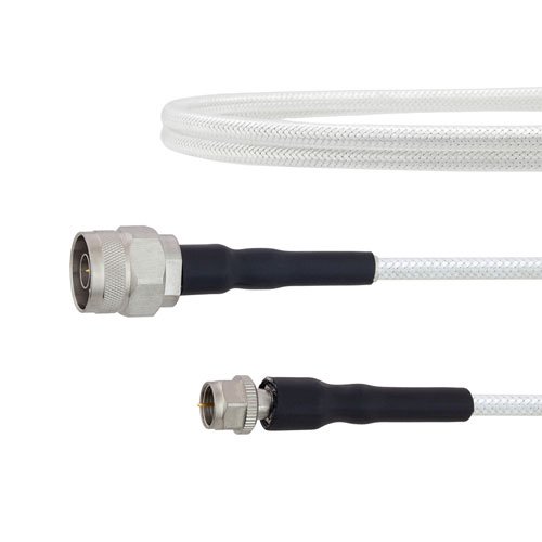 Broadband 75 Ohm N Male to 75 Ohm F Male Cable 75 Ohm FM-SF200LL75 Coax in 36 Inch and RoHS Compliant Fairview Microwave FMTC606-36