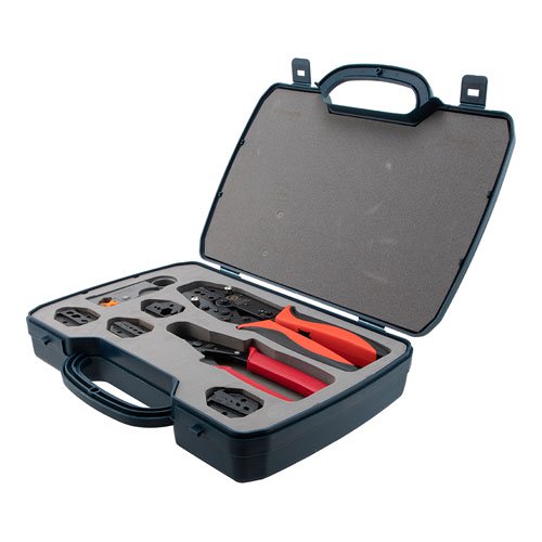 Crimp Tool Kit with .042", .043", .068", .078", .100", .128", .137", .151", .178", .213",.255", .256", .319", .429" Hex Sizes Fairview Microwave FMTL5223