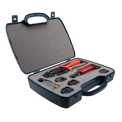 Crimp Tool Kit with .042", .043", .068", .078", .100", .128", .137", .151", .178", .213",.255", .256", .319", .429" Hex Sizes Fairview Microwave FMTL5223