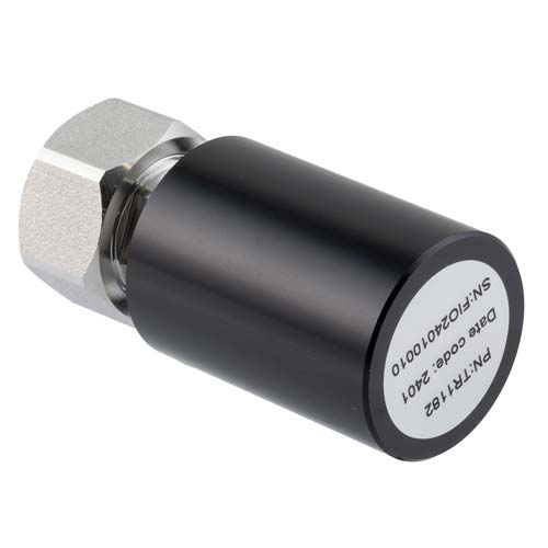 4.3-10 Male (Plug) Termination (Load) 10 Watts, DC to 6 GHz, Black Anodized Aluminum Fairview Microwave FMTR1182