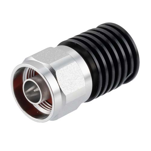 N-Type Male (Plug) Termination (Load) 5 Watts, DC to 6 GHz, Black Anodized Aluminum Fairview Microwave FMTR1183