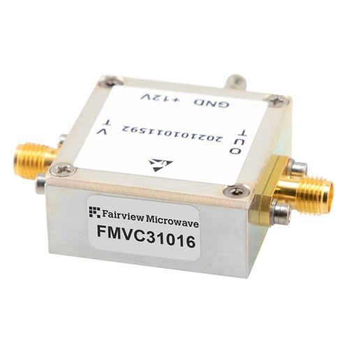 Voltage Controlled Oscillator, 500 MHz to 600 MHz, Pout -2 dBm, Phase Noise of -105 dBc/Hz, 0.5V to 4.5V Tuning Range, SMA Fairview Microwave FMVC31016