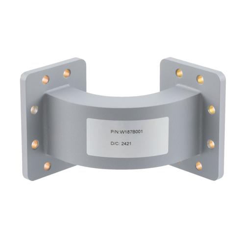 WR-187 Waveguide E-Bend using UG Cover and Grooved Flanges with a 3.94 GHz to 5.99 GHz Frequency Range Fairview Microwave FMW187B001