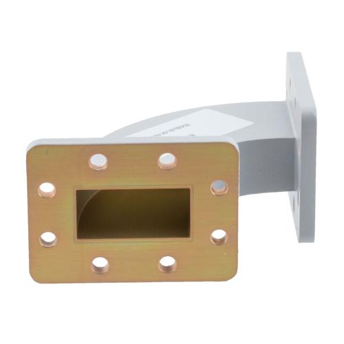 WR-187 Waveguide H-Bend using UG Cover and Grooved Flanges with a 3.94 GHz to 5.99 GHz Frequency Range Fairview Microwave FMW187B002