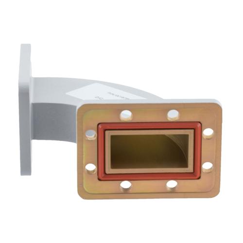 WR-187 Waveguide H-Bend using UG Cover and Grooved Flanges with a 3.94 GHz to 5.99 GHz Frequency Range Fairview Microwave FMW187B002