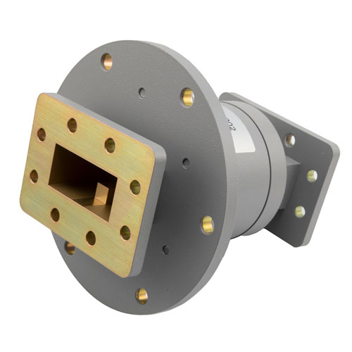 WR-187 Waveguide Rotary Joint at 20 kW Peak Power and 4.6 GHz to 5.4 GHz C Band Frequency with CPR-187F Flanges, Inline Style Fairview Microwave FMW187RJ0002