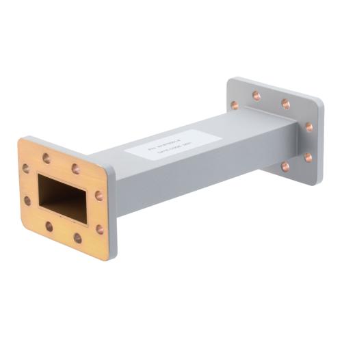 WR-187 Waveguide Section 8 Inch Straight Length, UG Cover and Grooved Flanges from 3.94 GHz to 5.99 GHz Fairview Microwave FMW187S001-8