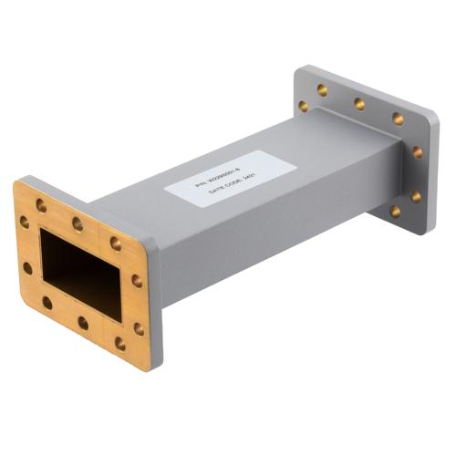 WR-229 Waveguide Section 8 Inch Straight Length, UG Cover and Grooved Flanges from 3.3 GHz to 4.9 GHz Fairview Microwave FMW229S001-8