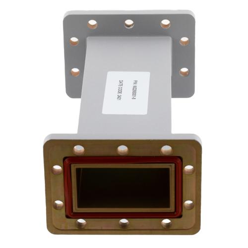 WR-229 Waveguide Section 8 Inch Straight Length, UG Cover and Grooved Flanges from 3.3 GHz to 4.9 GHz Fairview Microwave FMW229S001-8