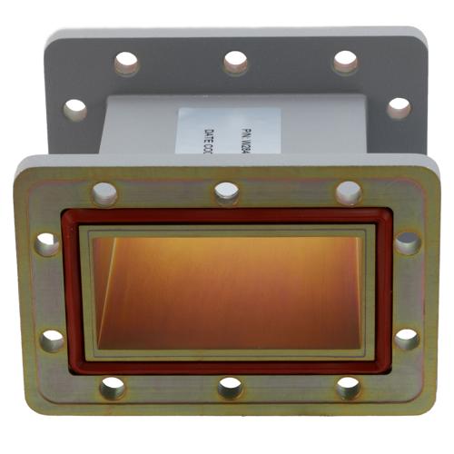 WR-284 Waveguide Section 4 Inch Straight Length, UG Cover and Grooved Flanges from 2.6 GHz to 3.95 GHz Fairview Microwave FMW284S001-4