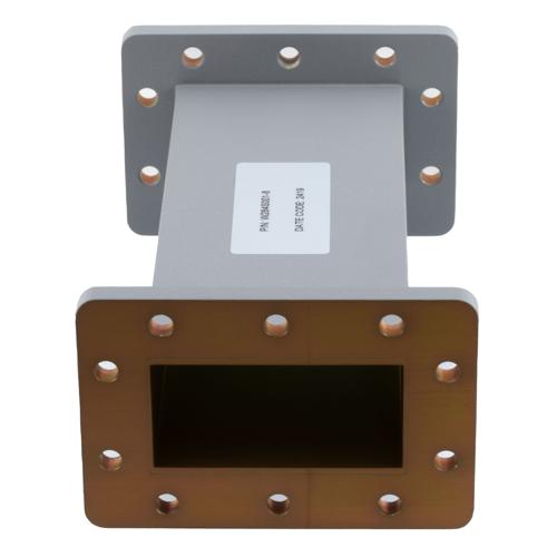 WR-284 Waveguide Section 8 Inch Straight Length, UG Cover and Grooved Flanges from 2.6 GHz to 3.95 GHz Fairview Microwave FMW284S001-8