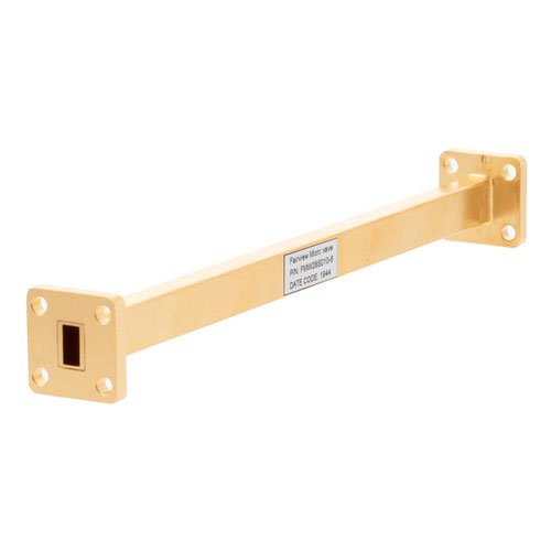 WR-28 Waveguide Section 6 Inch Straight Length with UG-599/U Square Cover Flange from 26.5 GHz to 40 GHz Fairview Microwave FMW28S010-6