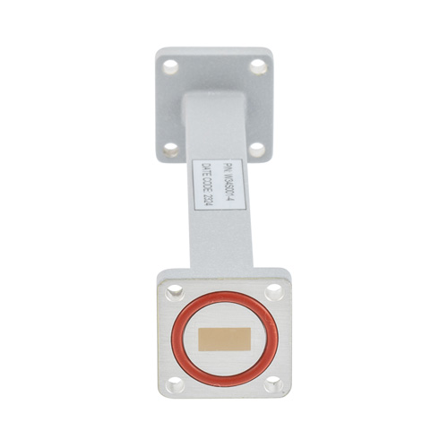 WR-34 Waveguide Section 4 Inch Length Using UG Square Cover and Grooved Flange from 21.7 GHz to 33 GHz in Brass Fairview Microwave FMW34S001-4