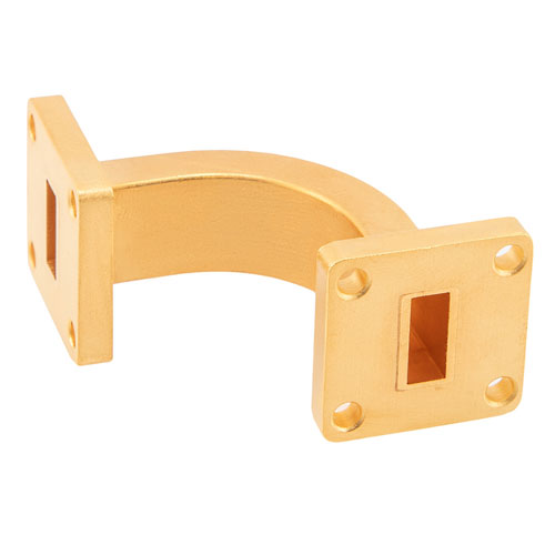 WR-42 Waveguide E-Bend Instrumentation Grade Using UG-595/U Flange with a 18 GHz to 26.5 GHz Frequency Range Fairview Microwave FMW42B101