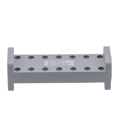 WR-42 Lowpass Waveguide Filter With a 20.2 GHz to 21.2 GHz Pass Band Fairview Microwave FMW42F013