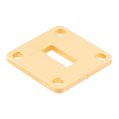 WR-42 Waveguide Shim, Square UG-Cover Flange Configuration, Frequency Range: 17.6 GHz to 26.7 GHz, 2 mm Thick Brass Construction Fairview Microwave FMW42FS2