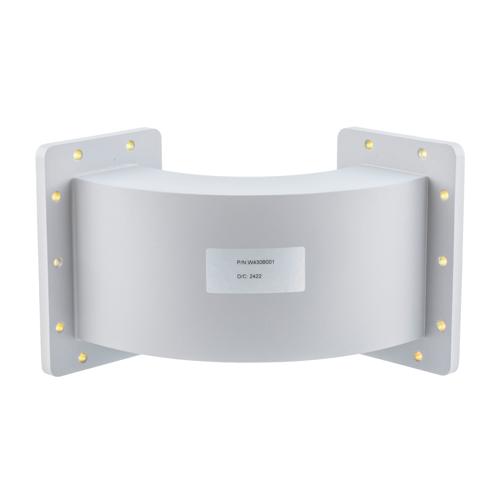 WR-430 Waveguide E-Bend using UG Cover and Grooved Flanges with a 1.72 GHz to 2.61 GHz Frequency Range Fairview Microwave FMW430B001