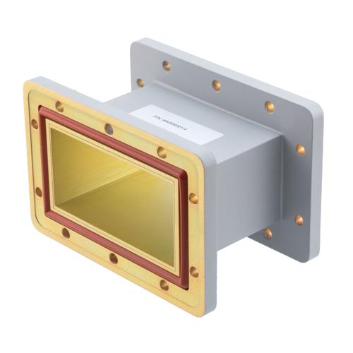 WR-430 Waveguide Section 4 Inch Straight Length, UG Cover and Grooved Flanges from 1.72 GHz to 2.61 GHz Fairview Microwave FMW430S001-4