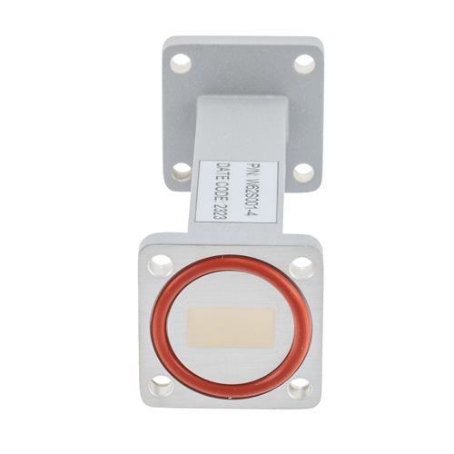 WR-62 Waveguide Section 4 Inch Length Using UG Square Cover and Grooved Flange from 11.9 GHz to 18 GHz in Brass Fairview Microwave FMW62S001-4