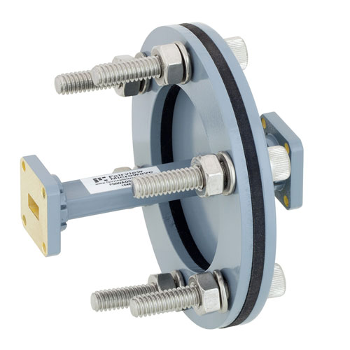 WR-34 Waveguide Bulkhead Adapter Using UG-1530/U Square Cover Flange and Operating from 22 GHz to 33 GHz Fairview Microwave FMWAD5009