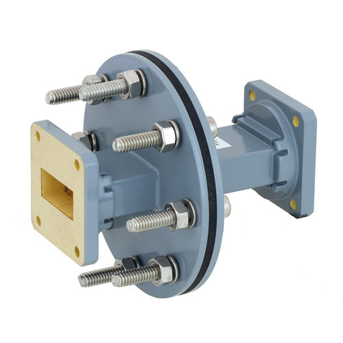 WR-112 Waveguide Bulkhead Adapter Using UG-51/U Square Cover Flange and Operating from 7.05 GHz to 10 GHz Fairview Microwave FMWAD5016