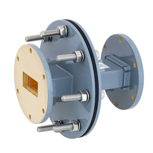 WR-137 Waveguide Bulkhead Adapter Using UG-344/U Round Cover Flange and Operating from 5.85 GHz to 8.2 GHz Fairview Microwave FMWAD5018