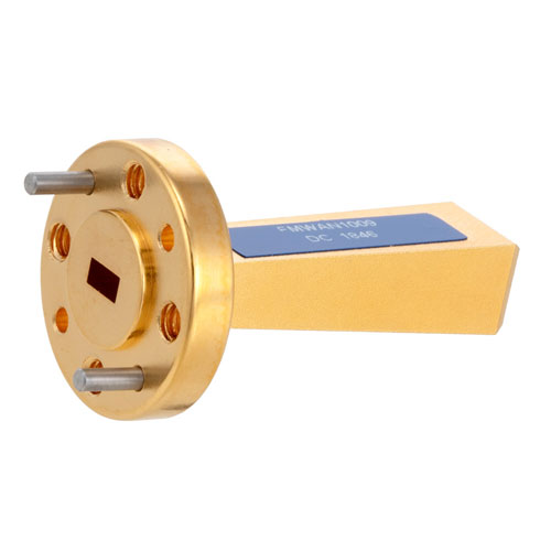 Standard Gain Horn Waveguide Antenna, WR-15, 50 GHz to 75 GHz, UG-385/U-Mod Round Cover Flange, 10 dBi Nominal Gain Fairview Microwave FMWAN1009