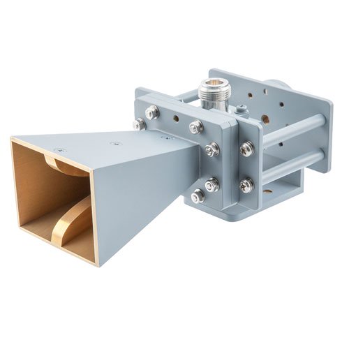 Broadband Gain Horn Antenna, 6 GHz to 18 GHz 10 dBi Gain, N Female Connector Fairview Microwave FMWAN1159