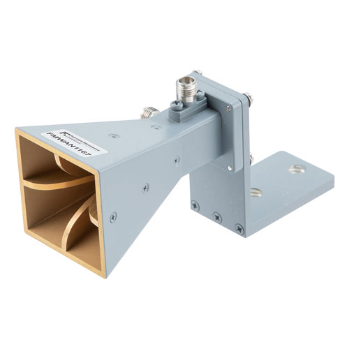 Broadband Horn Antenna, Dual Polarized 18 GHz to 40 GHz 15 dBi Gain, 2.92mm Female Connector Fairview Microwave FMWAN1167