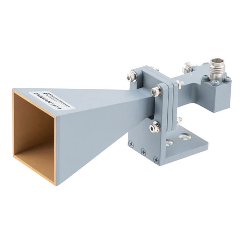 Broadband Horn Antenna, Dual Polarized 42 GHz to 44 GHz 21 dBi Gain, 2.4mm Female Connector Fairview Microwave FMWAN1171