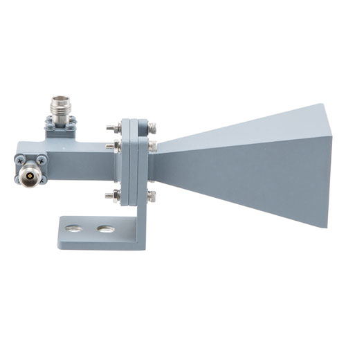 Broadband Horn Antenna, Dual Polarized 42 GHz to 44 GHz 21 dBi Gain, 2.4mm Female Connector Fairview Microwave FMWAN1171