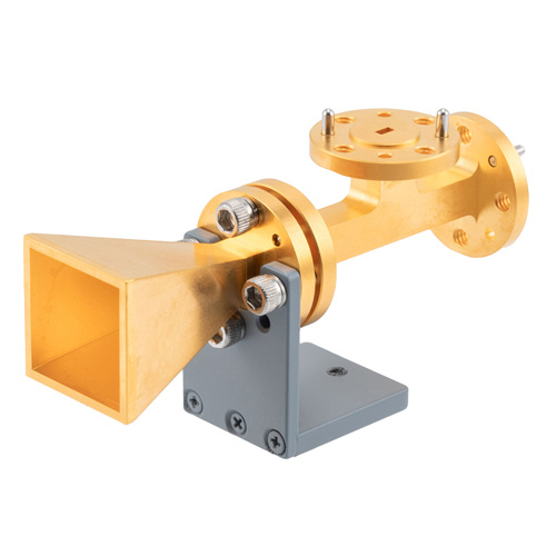 Broadband Horn Antenna, Dual Polarized 93 GHz to 95 GHz 22 dBi Gain, WR-12 Wavegiude Input Fairview Microwave FMWAN1174