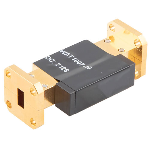 WR-28 Waveguide Attenuator Fixed 10 dB Operating from 26.5 GHz to 40 GHz, UG-599/U Round Cover Flange, 5W Max Power Fairview Microwave FMWAT1007-10