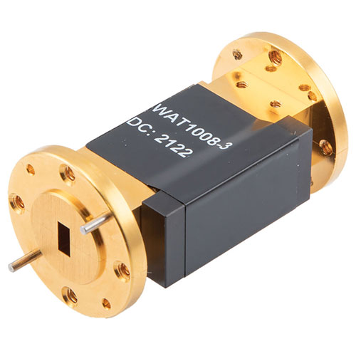 WR-22 Waveguide Attenuator Fixed 3 dB Operating from 33 GHz to 50 GHz, UG-383/U Round Cover Flange, 4W Max Power Fairview Microwave FMWAT1008-3