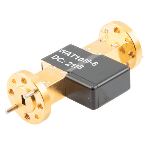 WR-15 Waveguide Attenuator Fixed 6 dB Operating from 50 GHz to 75 GHz, UG-385/U Round Cover Flange, 2W Max Power Fairview Microwave FMWAT1010-6