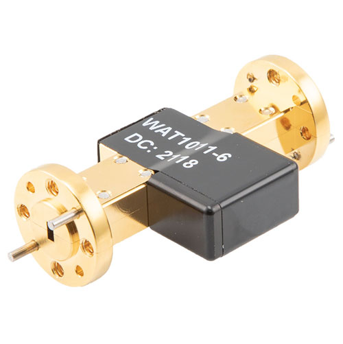 WR-12 Waveguide Attenuator Fixed 6 dB Operating from 60 GHz to 90 GHz, UG-387/U Round Cover Flange, 1W Max Power Fairview Microwave FMWAT1011-6