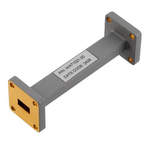 WR-34 Waveguide Fixed Attenuator, 20 dB, Operating from 21.7 GHz to 33 GHz, UG-1530/U Square Cover Flange, Rated to 0.5 Watt Fairview Microwave FMWAT1021-20