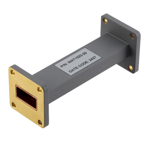 WR-90 Waveguide Fixed Attenuator, 20 dB, Operating from 8.2 GHz to 12.4 GHz, UG-39/U Square Cover Flange, Rated to 2 Watt Fairview Microwave FMWAT1023-20