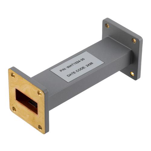 WR-112 Waveguide Fixed Attenuator, 30 dB, Operating from 6.57 GHz to 9.99 GHz, UG-51/U Square Cover Flange, Rated to 2 Watt Fairview Microwave FMWAT1024-30