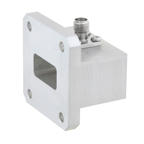 WR-75 to SMA Female Waveguide to Coax Adapter Square Cover with 10 GHz to 15 GHz X-Ku Band in Aluminum, Chem Film Fairview Microwave FMWCA1024